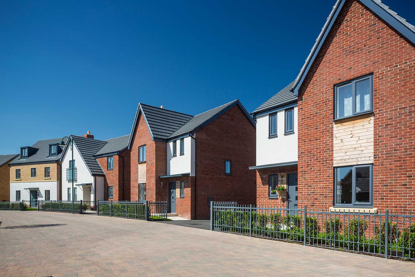 Street view of Morris houses at Wintringham