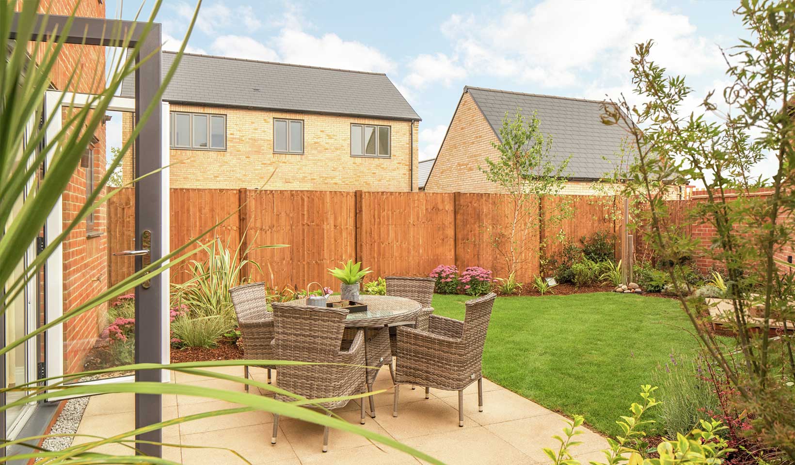 CALA homes at Wintringham St Neots back garden