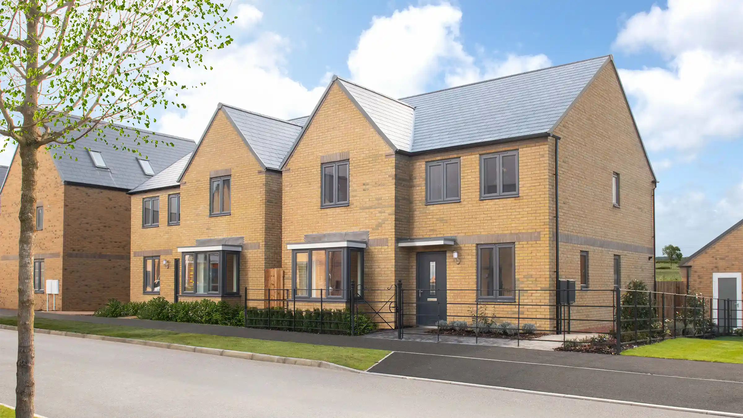 Artist's impression of exterior of David Wilson houses at Wintringham.
