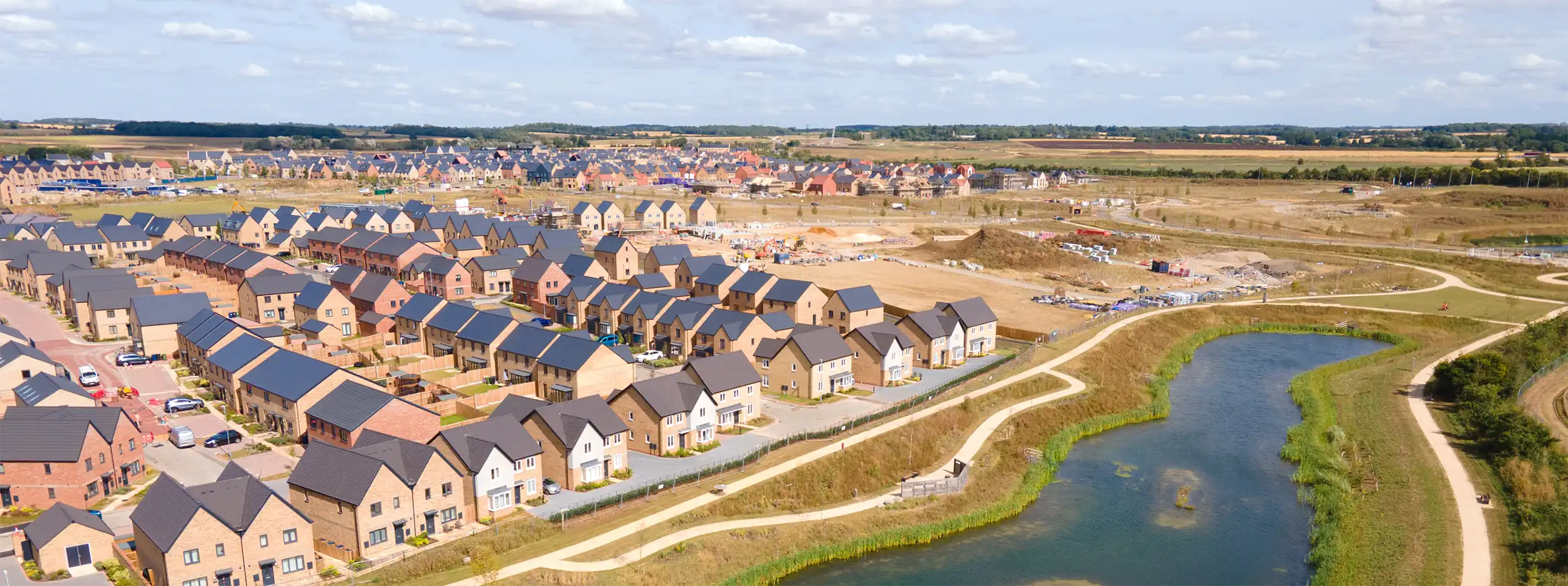 Aerial view of the Wintringham housing development